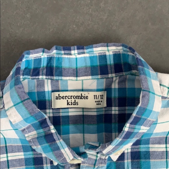 Abercrombie kids plaid button up cotton shirt - Picture 2 of 2